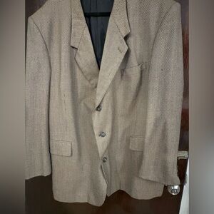 Bundle 2 for $30. Men's Herringbone Sport Coat Classic Tailored Blazer. Size 50R
